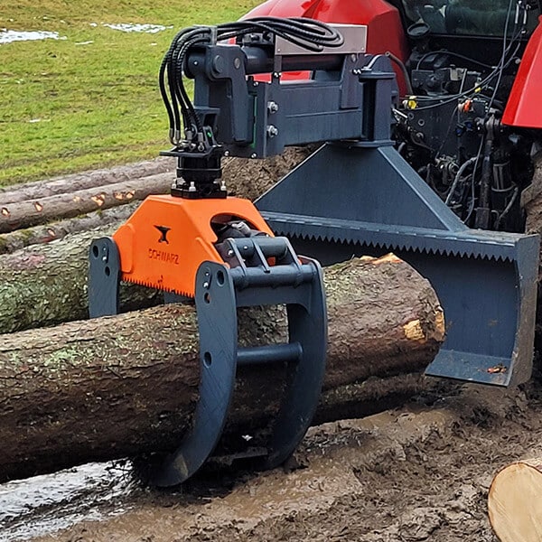 Heckanbau Rückezange von Schwarz Forst & Agrar